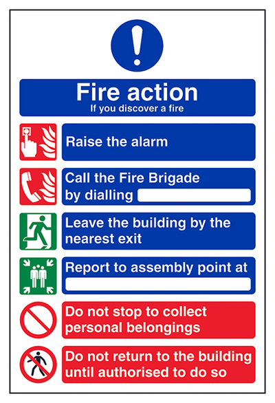 6 Point Fire Action If You Discover A Fire