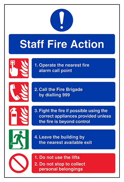 Staff Fire Action Notice