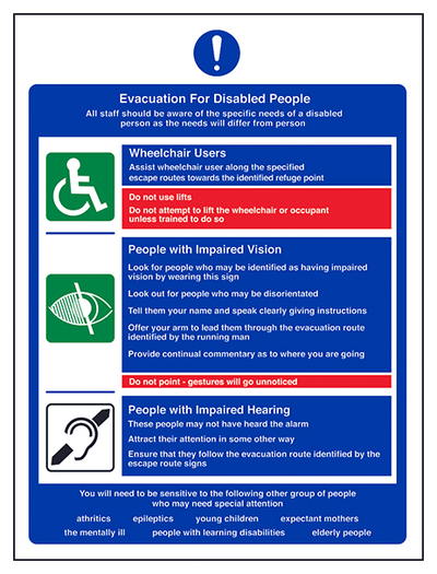 Evacuation For Disabled People Portrait