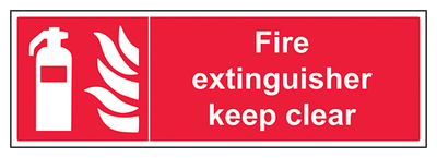 Fire Extinguisher Keep Clear Landscape