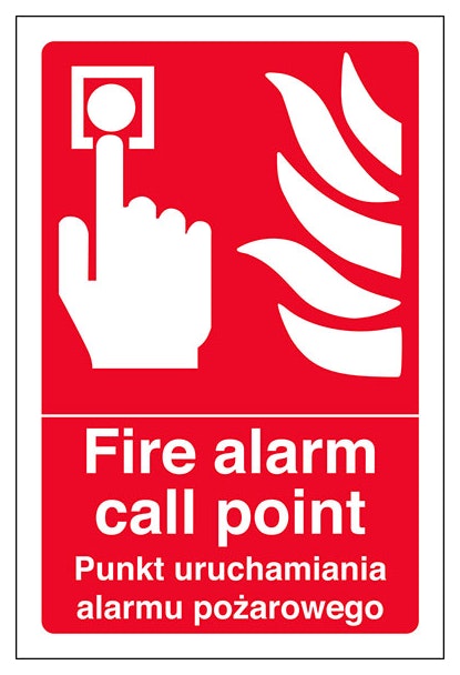 English Polish Fire Alarm Call Point