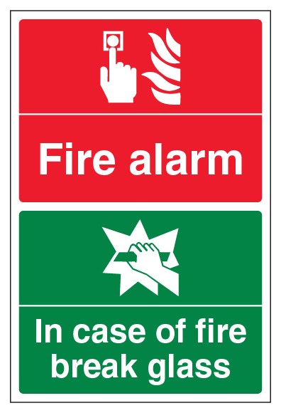 Fire Alarm Break Glass Portrait