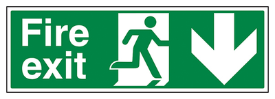 Fire Exit Arrow Down