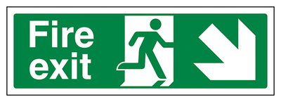 Fire Exit Arrow Down Right