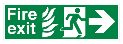 Nhs Fire Exit Arrow Right