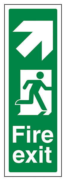Portrait Fire Exit Arrow Up Right