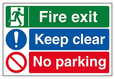 Fire Exit Keep Clear No Parking