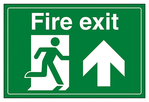 Fire Exit Man Running Up