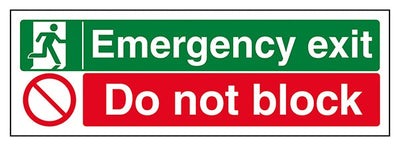 Emergency Exit Do Not Block