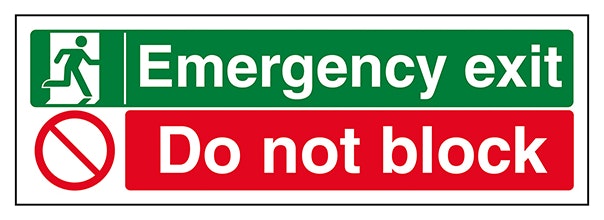 Emergency Exit Do Not Block
