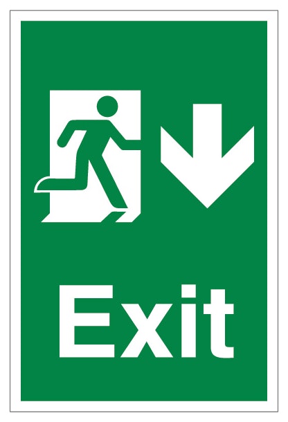 Exit Arrow Down Portrait