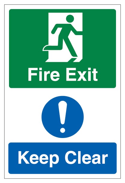 Fire Exit Keep Clear Portrait