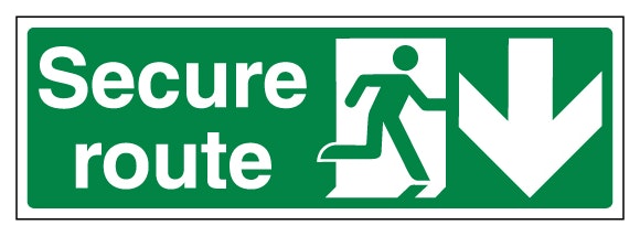 Secure Route Arrow Down