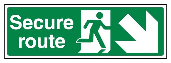 Secure Route Arrow Down Right