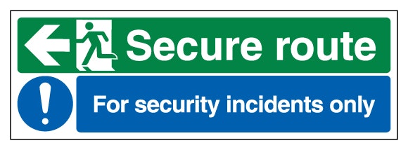 Secure Route Arrow Left Security Incidents Only