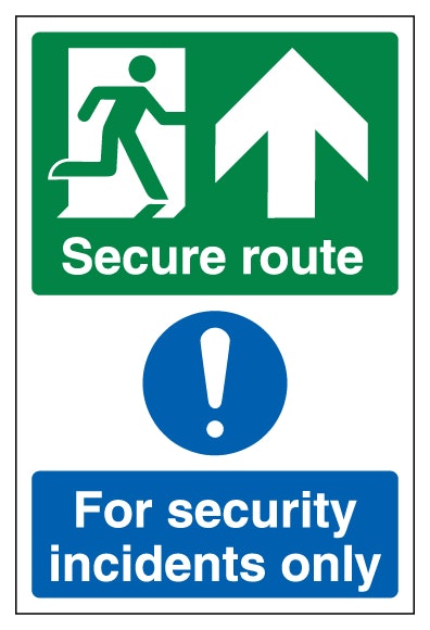 Secure Route Arrow Up Security Incidents Only Portrait