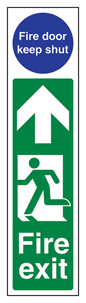 Fire Exit Door Plate Man Left Fire Door Keep Shut