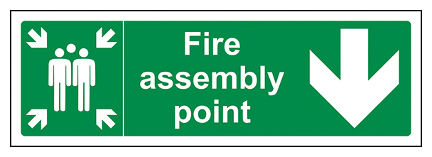 Fire Assembly Point Arrow Down