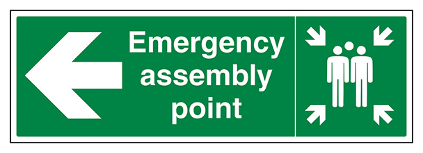 Emergency Assembly Point Arrow Left