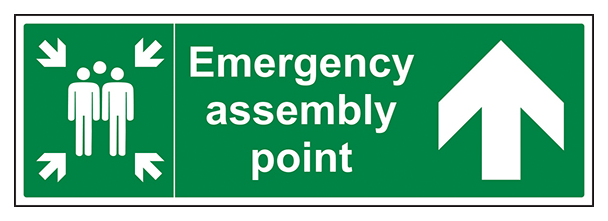 Emergency Assembly Point Arrow Up