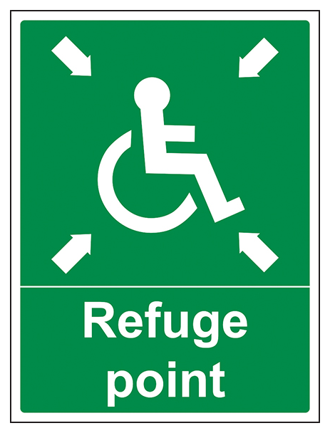 Refuge Point With Arrows Portrait