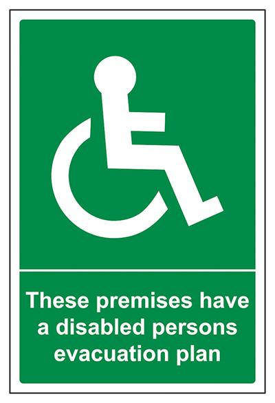These Premises Have A Disabled Plan Portrait