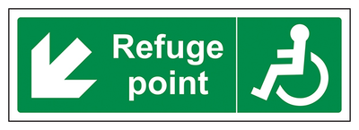 Refuge Point Arrow Down Left Landscape