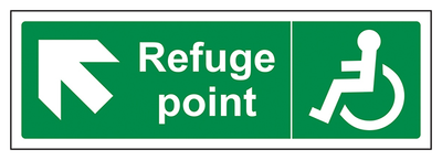 Refuge Point Arrow Up And Left Landscape