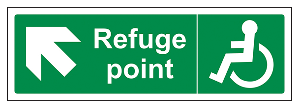 Refuge Point Arrow Up And Left Landscape