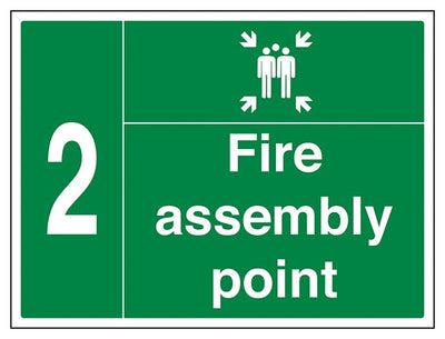 Fire Assembly Point With Family And Number 2