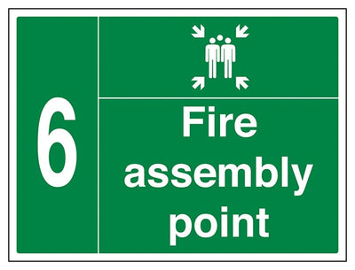 Fire Assembly Point With Family And Number 6