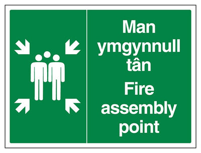 Welsh English Fire Assembly Point Landscape