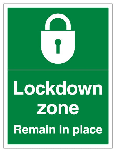 Lockdown Zone Remain In Place Portrait