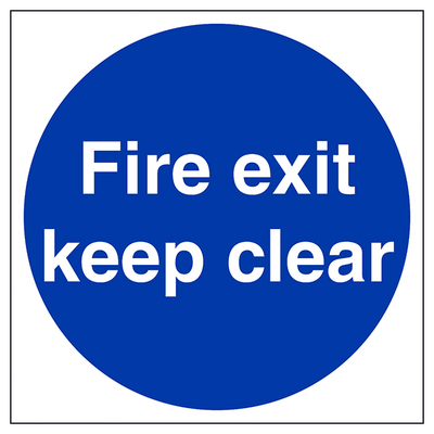 Fire Exit Keep Clear 1
