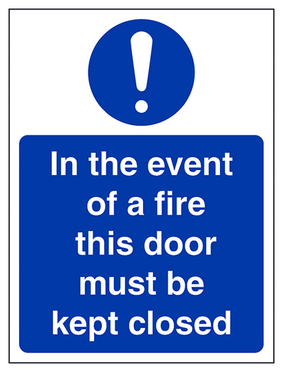 In The Event Of A Fire Must Keep Closed Portrait