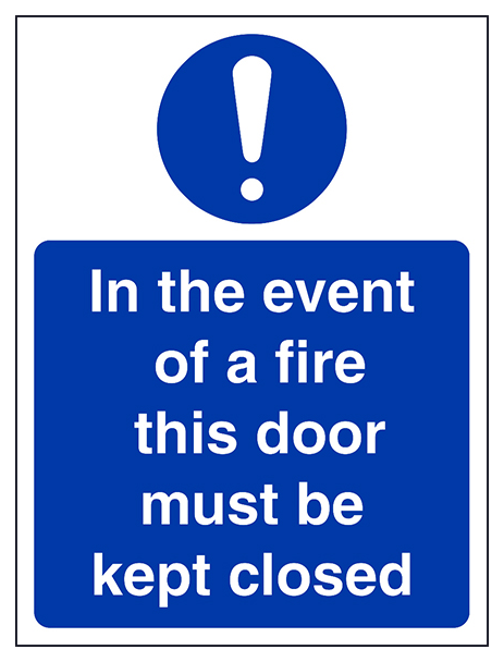 In The Event Of A Fire Must Keep Closed Portrait