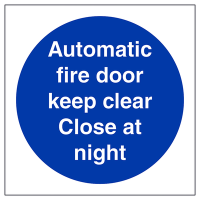 Automatic Fire Door Close At Night