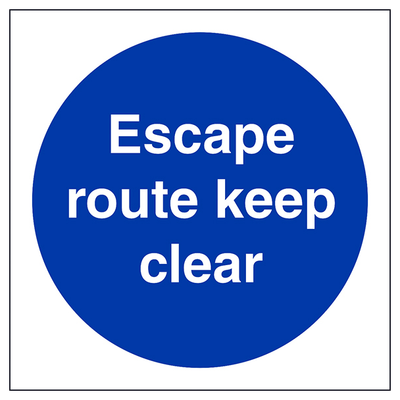 Escape Route Keep Clear