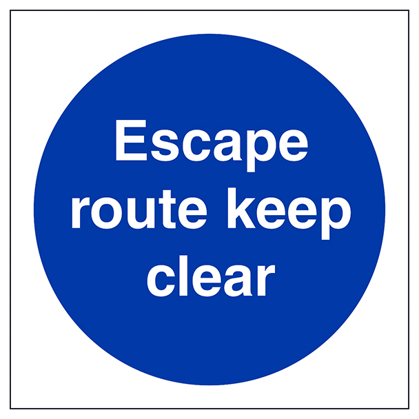 Escape Route Keep Clear