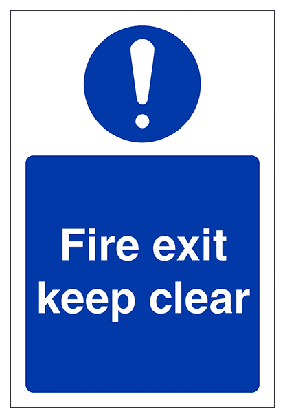 Fire Exit Keep Clear Portrait 1