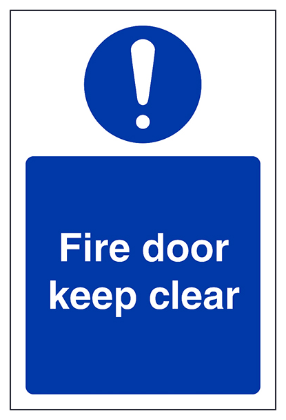 Fire Door Keep Clear Portrait