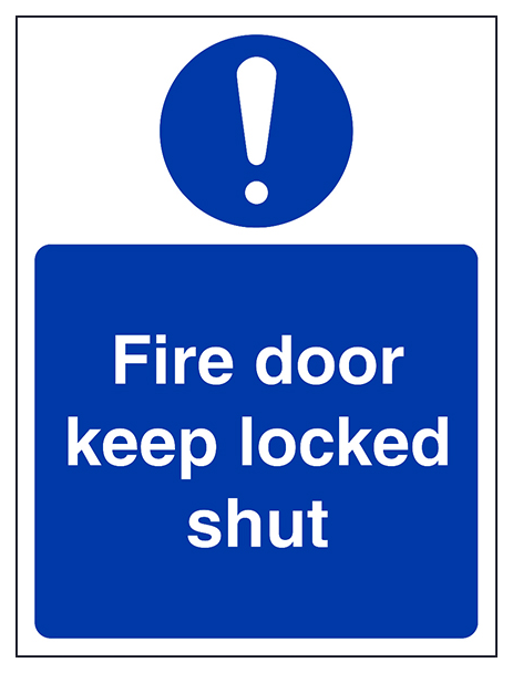 Fire Door Keep Locked Shut Portrait
