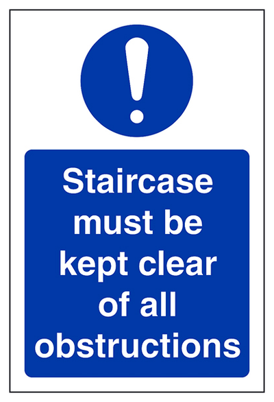 Staircase Must Be Kept Clear Portrait