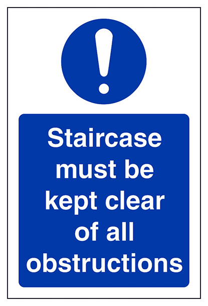 Staircase Must Be Kept Clear Portrait