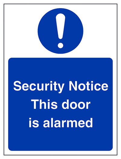 Security Notice This Door Is Alarmed Portrait