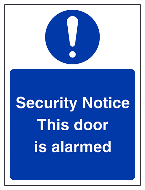 Security Notice This Door Is Alarmed Portrait