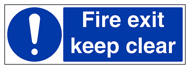 Fire Exit Keep Clear Landscape