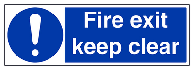 Fire Exit Keep Clear Landscape