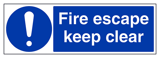 Fire Escape Keep Clear Landscape