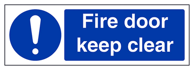 Fire Door Keep Clear Landscape